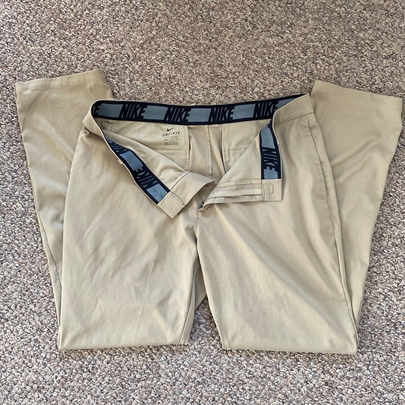 Nike Dri-Fit Golf Pants Khaki 38x32 - Picture 1 of 5
